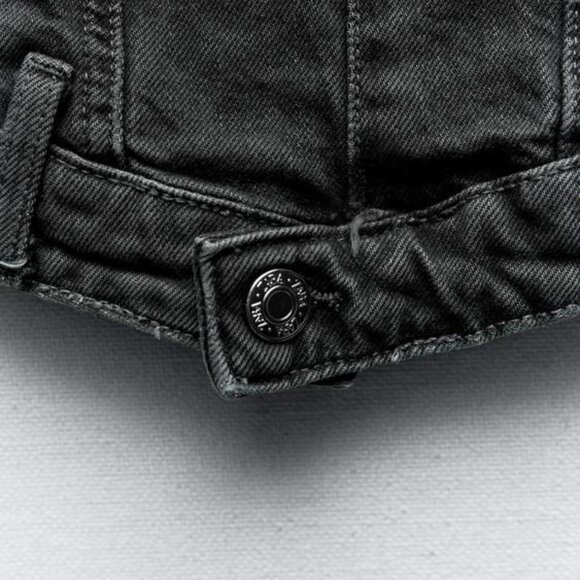 ZARA CORSET STYLE DENIM TOP TRF - Picture 6 of 7